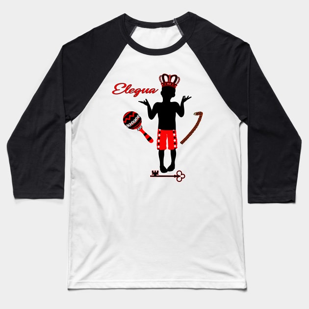 Elegua Baseball T-Shirt by Korvus78